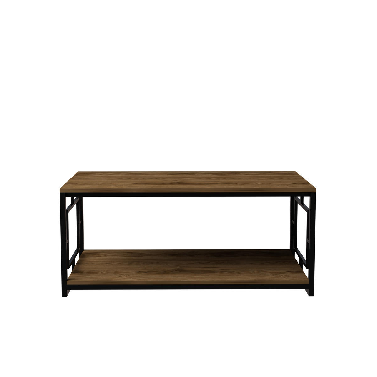 COUCHTISCH Kelvin Schwarz Oud - Braun, Holzwerkstoff (60/120/50cm) - Decorotika