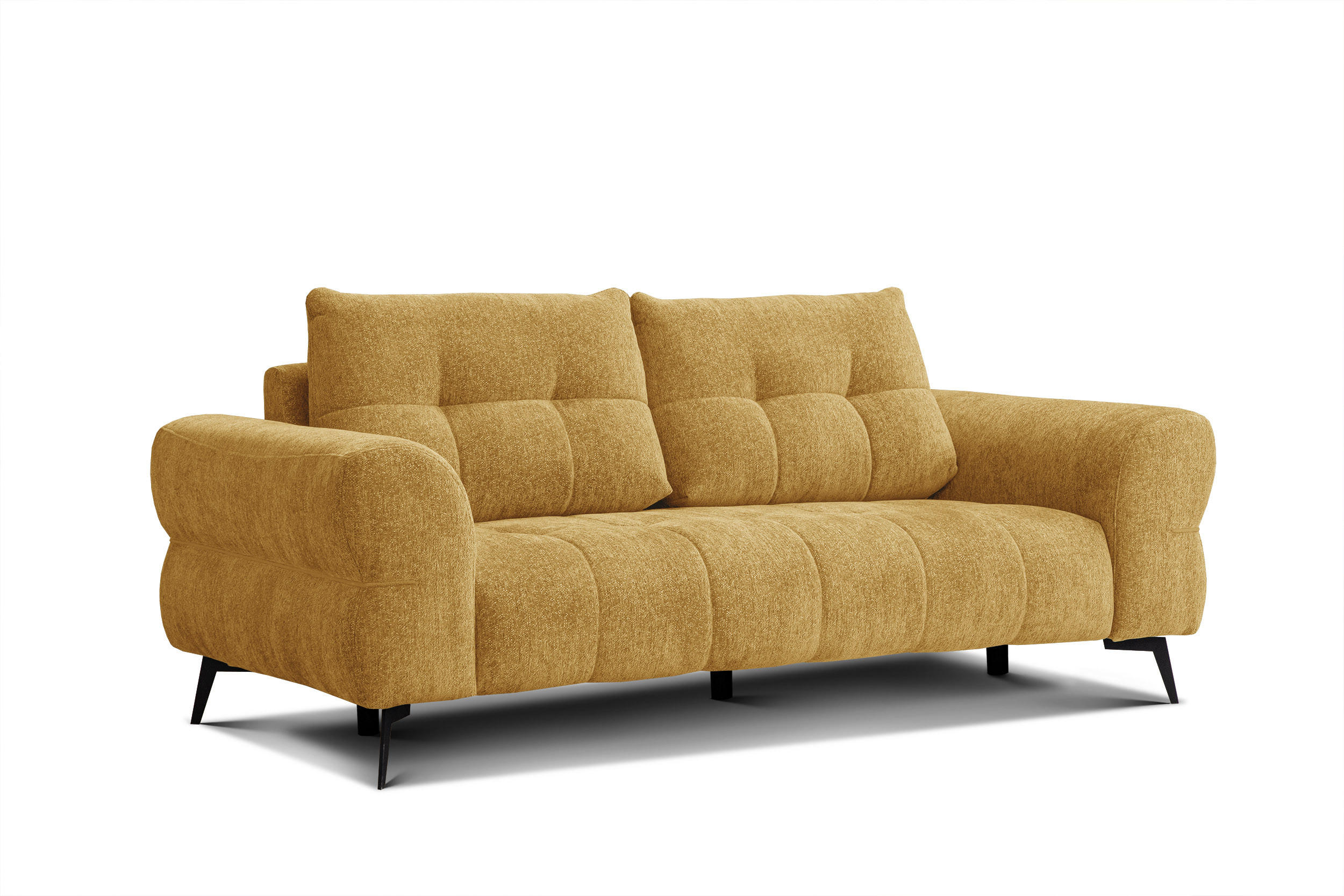 SOFA SALVINI 3-Sitzer, gelb - Gelb, Holz/Textil (237/88/99cm) - Courtois Laville