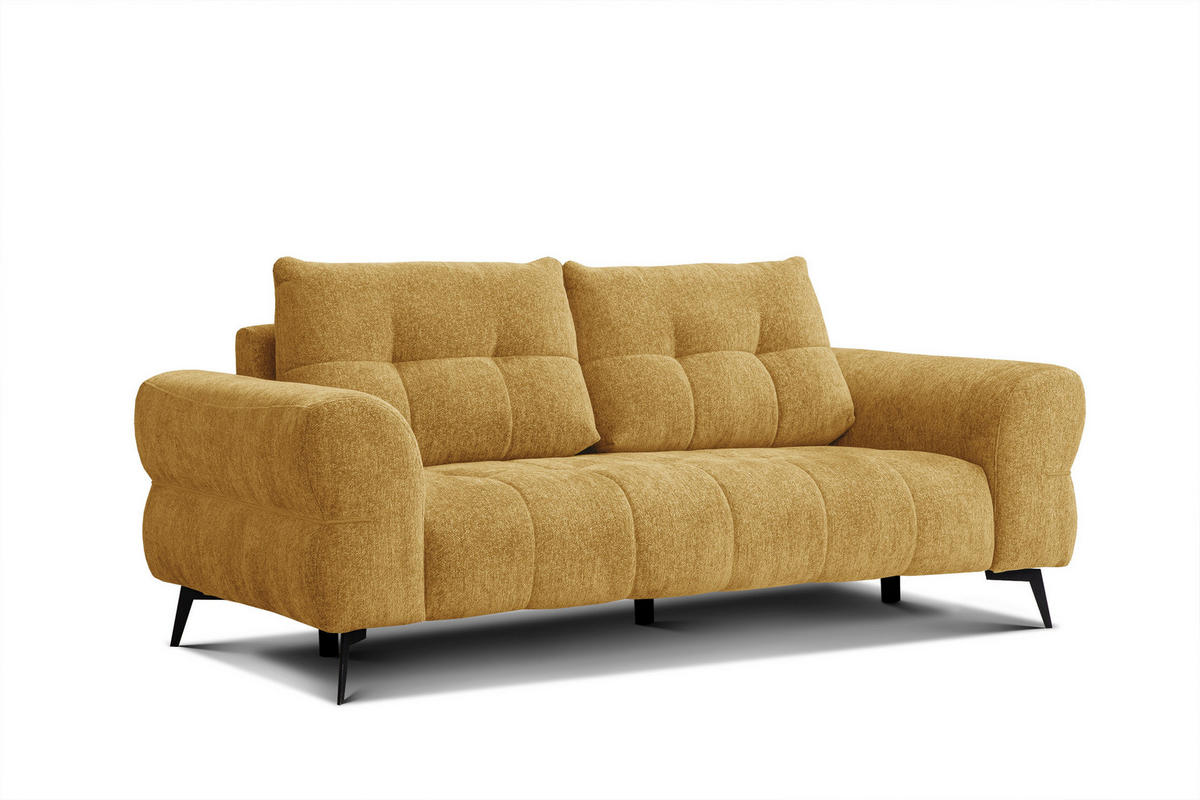 SOFA SALVINI 3-Sitzer, gelb - Gelb, Holz/Textil (237/88/99cm) - Courtois Laville