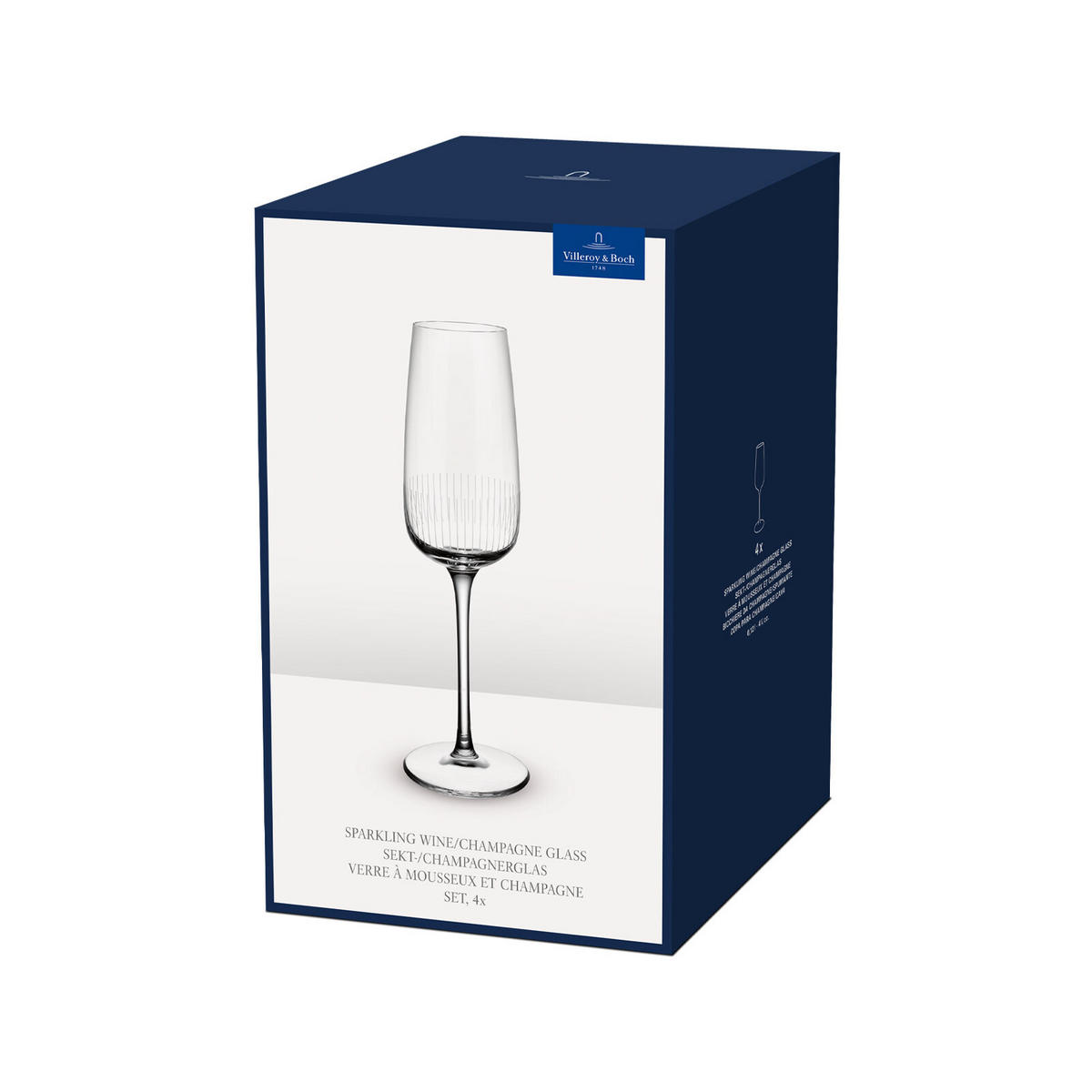 SEKT- / CHAMPAGNERGLÄSER Afina transparent 120 ml 4er Set - Transparent, Glas (0.12L) - Villeroy & Boch