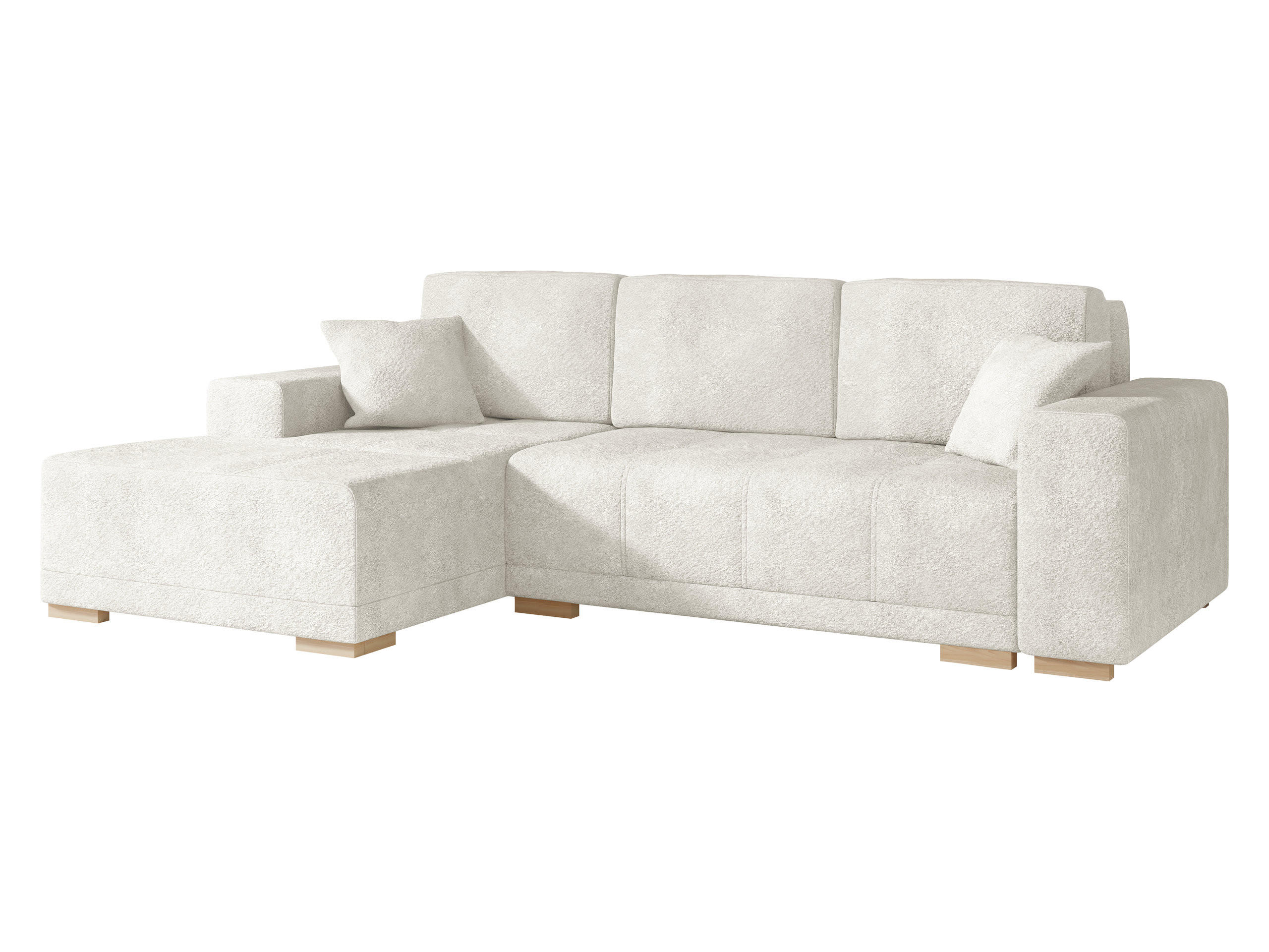 Mirjan24 Eckschlafsofa Creme 240x140 cm