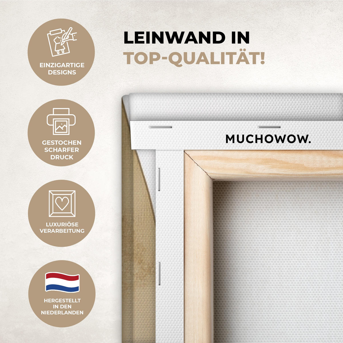 LEINWANDBILD Japandi - Abstrakt - Grün 90x90 cm - Salbeigrün, Textil (90/90cm) - MuchoWow