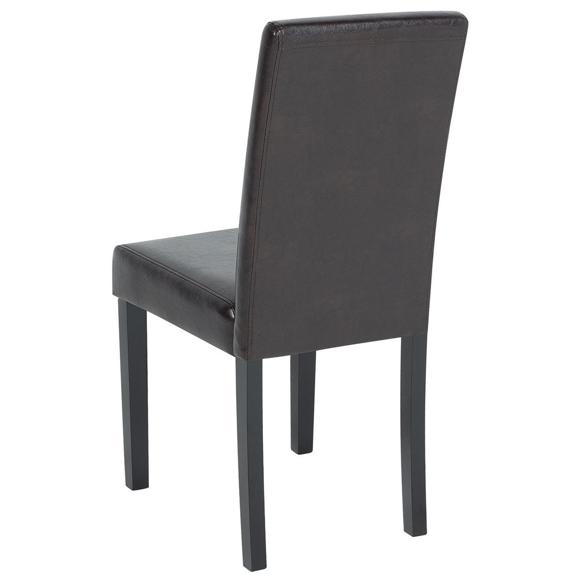 ESSZIMMERSTUHL 2er-Set Kunstleder Dulkelbraun Broadway - Braun, Holz/Textil (42/93/59cm) - Beliani