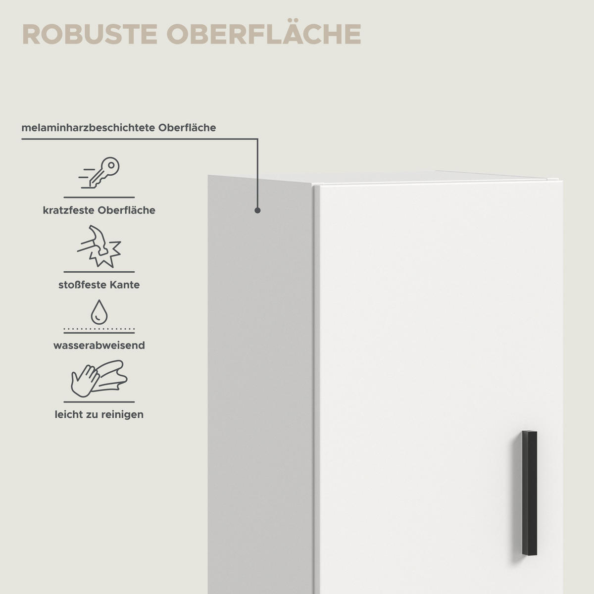 WOHNWAND The One weiß 75/34/34 cm - Weiß, Holzwerkstoff (75/34/34cm) - Xonox
