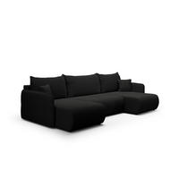 PANORAMASOFA Claudio 5 Sitzplätze Schwarz - Schwarz, Holz (290/86/148cm) - Petits-meubles