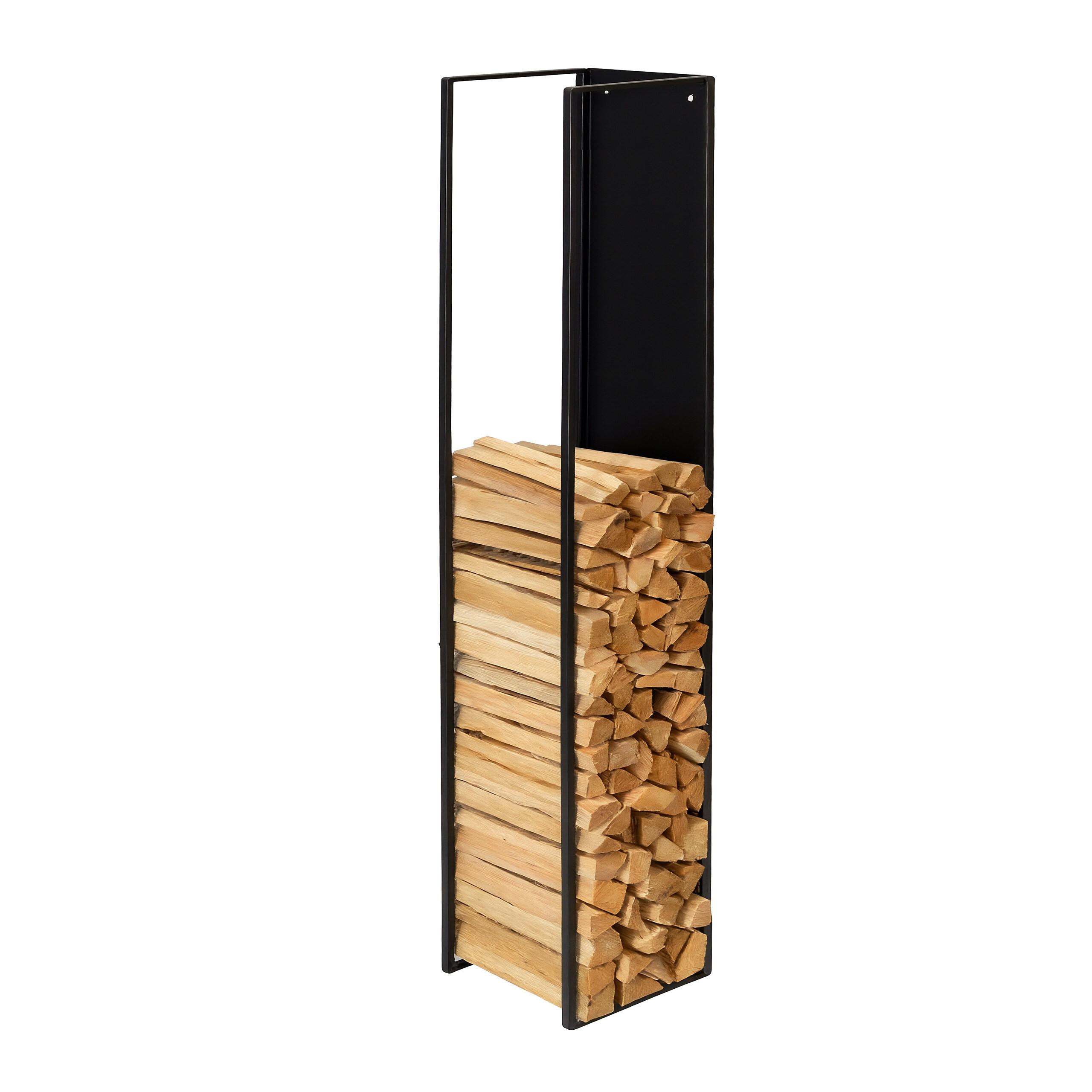 SUPORT PENTRU LEMNE Negru metal montare pe perete 160 cm