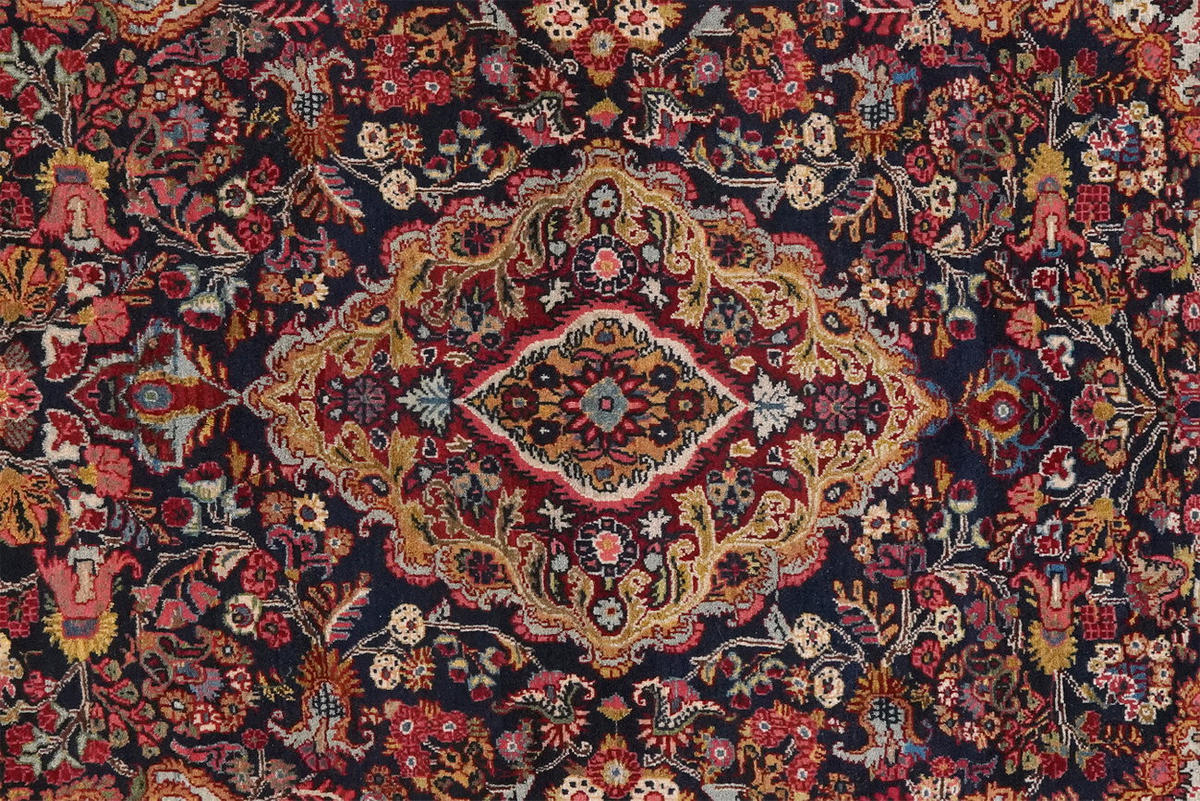 ORIENTTEPPICH handgeknüpft Ekbatan Blau 199/120 cm Schurwolle - Blau, Textil (120/199cm) - Looma