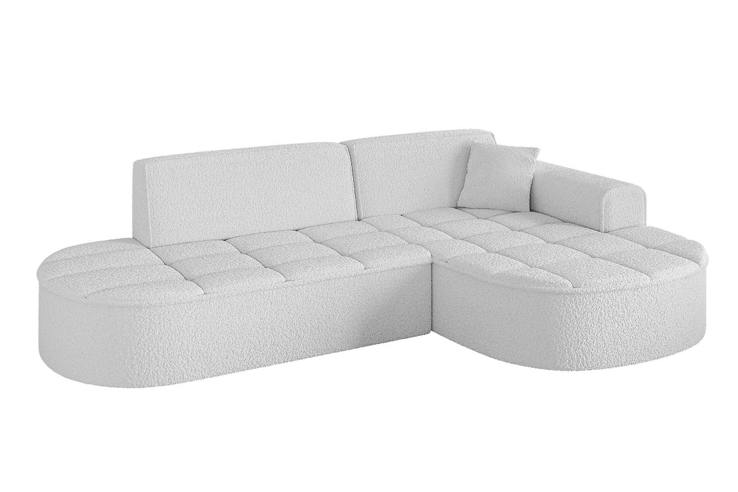 ECKSOFA Ottomane Rechts TARO-L1 - 243x171x79,5 cm Weiß - Weiß, Holzwerkstoff/Textil (243/171cm) - ALTDECOR