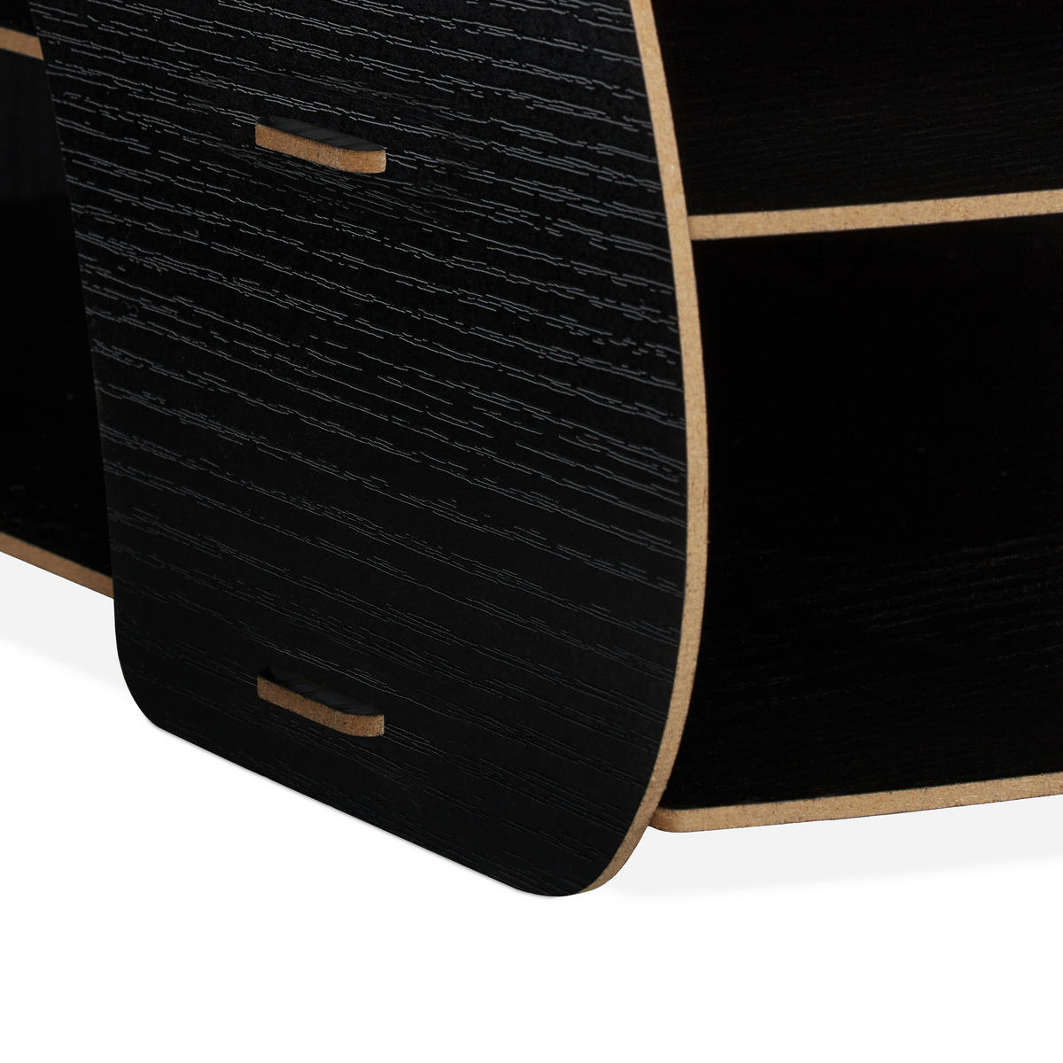 ULOŽENIE dokumentov - čierna, kompozitné drevo (25.5/27/34.5cm) - Relaxdays