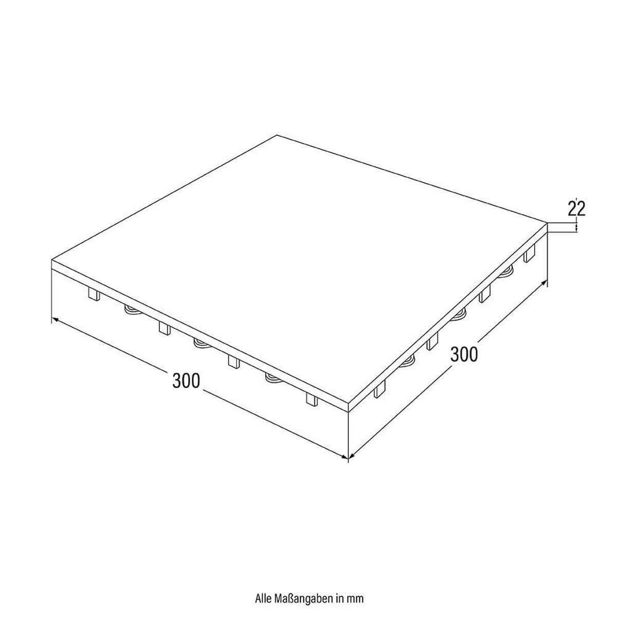 KUNSTRASEN FLIESEN JUBIN - 9m² - Grün, Kunststoff (30/30/2.2cm) - Home Deluxe