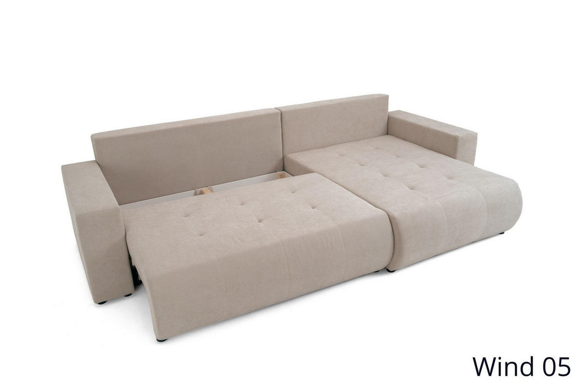 ECKSOFA Alva 3-Sitzer Universall Rechts/Links, Strukturstoff Grau 277/154/83 cm - Schwarz/Grau, Textil (277/154cm) - WFL GROUP