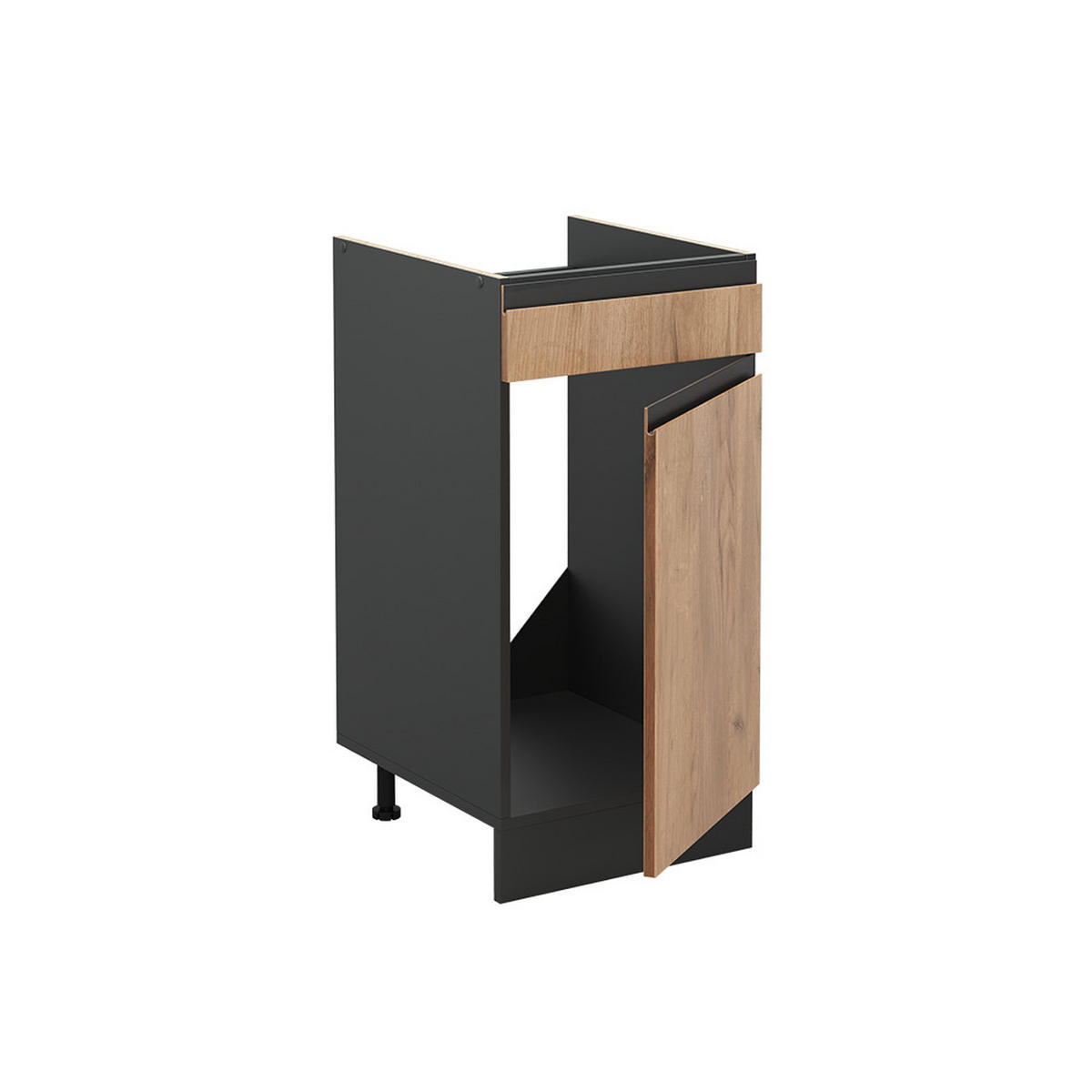 DULAP DE BAZĂ DE BUCĂTĂRIE R-Line, Stejar auriu/antracit, 40 cm стільниця Мармур - stejar miere/antracit, compozit lemnos (40/81.6/60cm) - Vicco