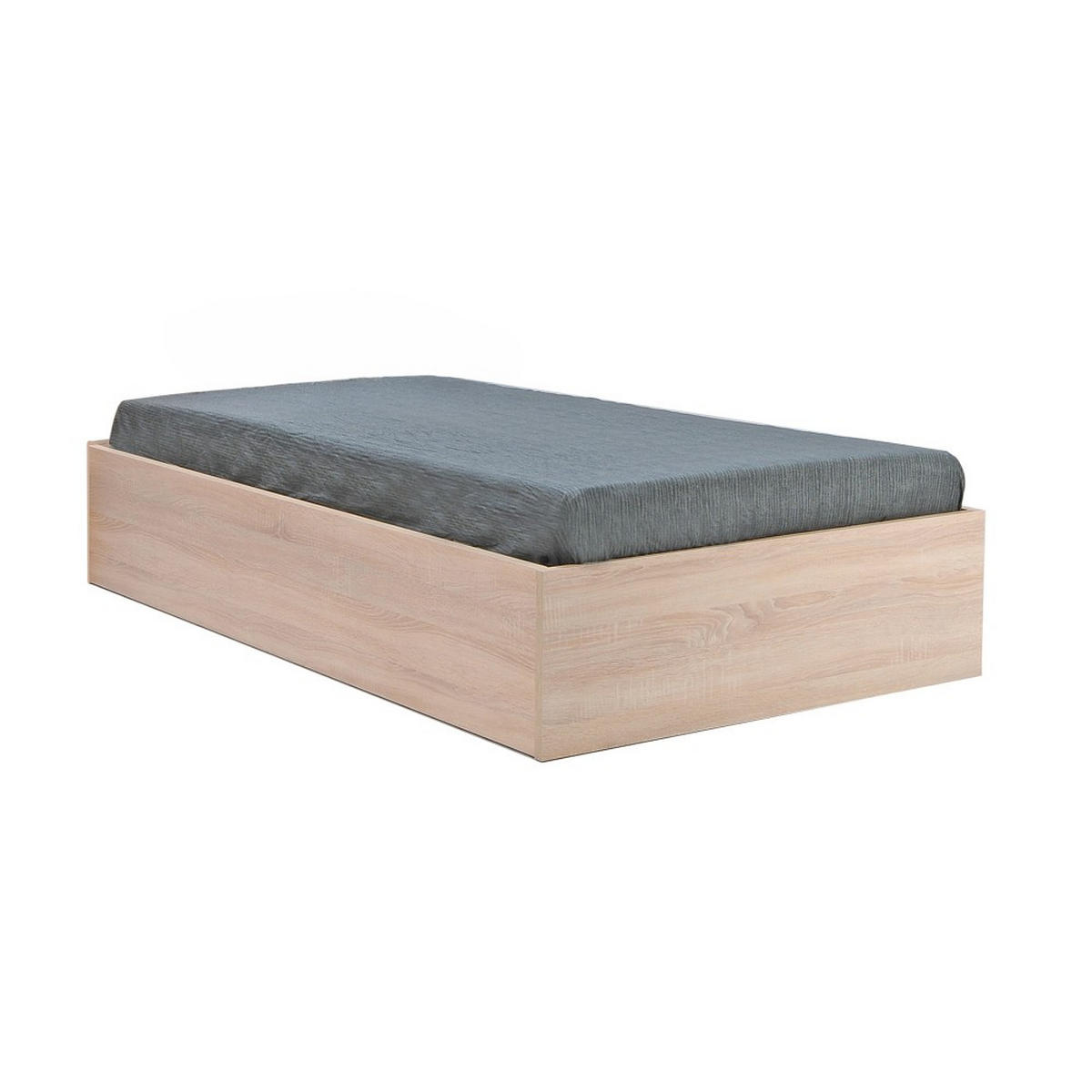 BETT BILBAO mit Lattenrost 90x200 - Eiche Hell Dekor - Sonoma Eiche, Holzwerkstoff (90/200cm) - Weber Industries
