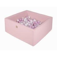 BÄLLEBAD für Kinder, Cotton, Hellrosa - Hellrosa/Transparent, Textil (90/90/40cm) - MeowBaby