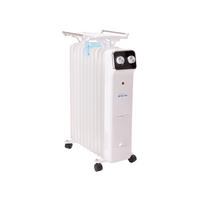 ÖLRADIATOR Weiß mit Rollen und 3 Leistungsstufen 2500 W - Weiß, Metall (46/62/15cm) - Purline