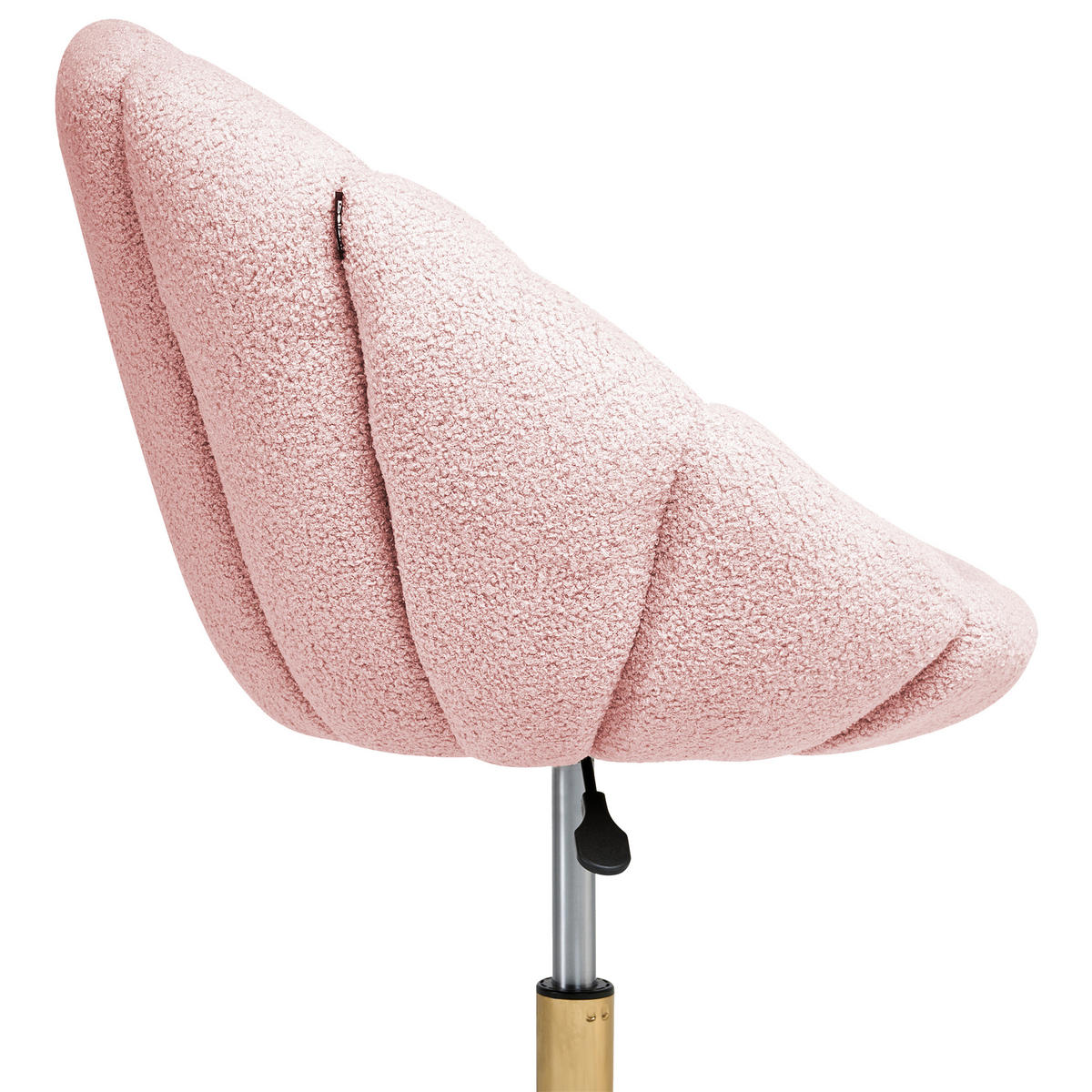 SCHREIBTISCHSTUHL Rosa Annabelle - Pink/Goldfarben, Textil (66/81/39cm) - Beliani