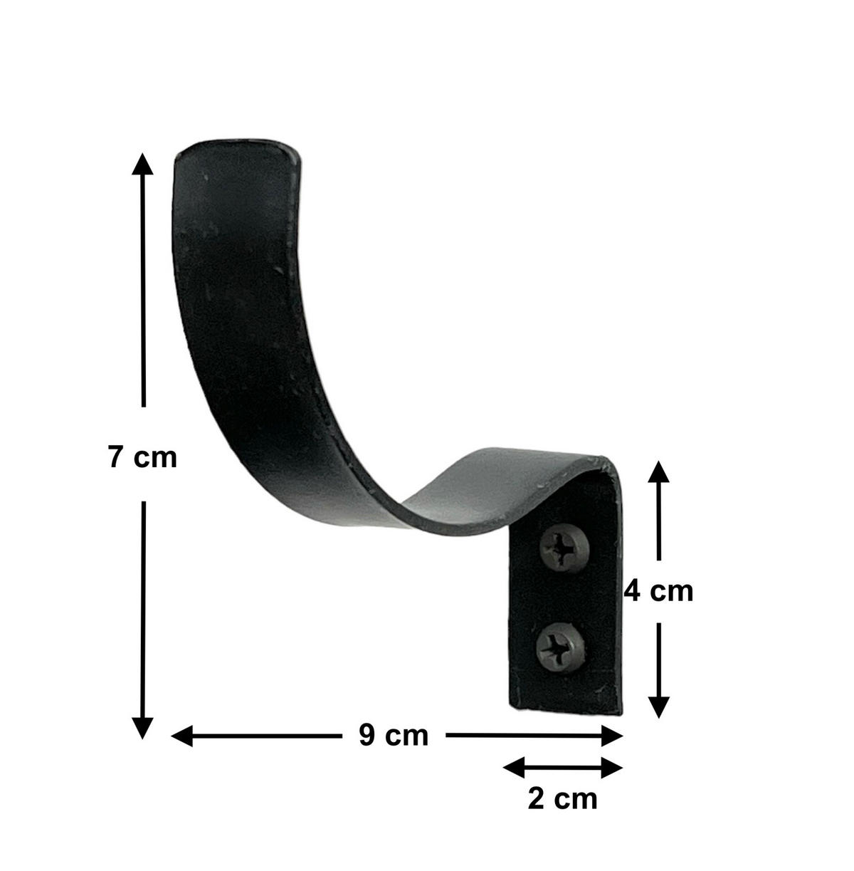 WANDHAKEN für Weinflaschen 6x Metall Schwarz 96347 - Schwarz, Metall (2/7/9cm) - DanDiBo