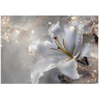 FOTOTAPETE Blumen Lilien Beige 300x210 cm - Multicolor, Papier (300/210cm) - Wallarena