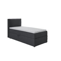 BOXBETT Eclipse 90/200 cm Graphit Luxusmicrofaser - Graphitfarben/Schwarz, Holz/Kunststoff (90/200cm) - S-Style Möbel
