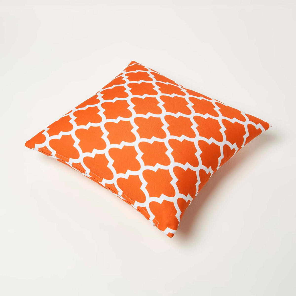 OUTDOOR-KISSEN NOLA 2er-Set 45/45 cm – orange gemustert - Orange, Textil (45/45cm) - Homescapes