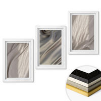 WANDBILDER 3er-Set - 20x30 cm Weißer Rahmen - Nahaufnahme von natürlichen Boho-Stoffen - Weiß, Kunststoff (20/30cm) - ArtPrintCave