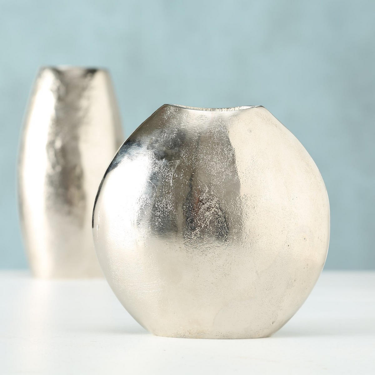 VASE Metall Flaire 22 cm - Silberfarben, Metall (22cm) - Boltze Home
