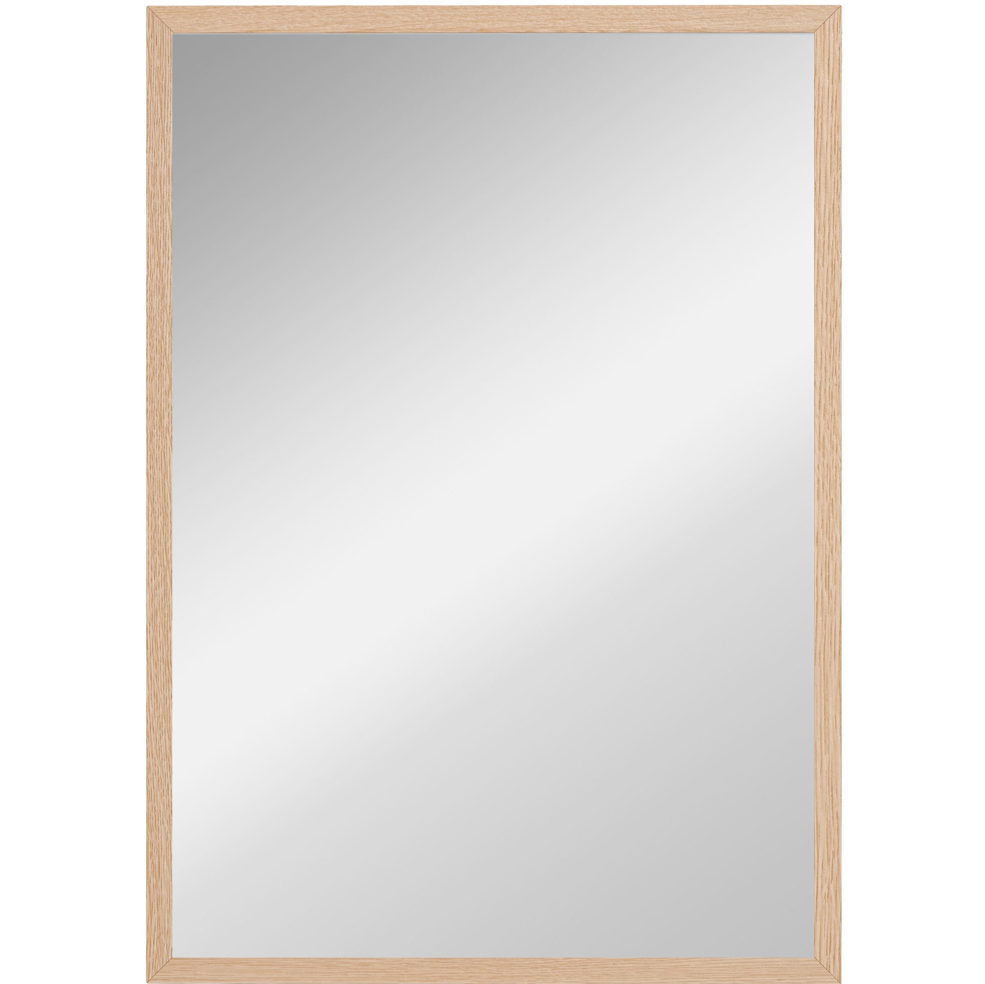 WANDSPIEGEL 50/2/70 cm Naturholz aus MDF mit 4 Haken - Naturfarben, Holzwerkstoff (2/70/50cm) - OKWISH