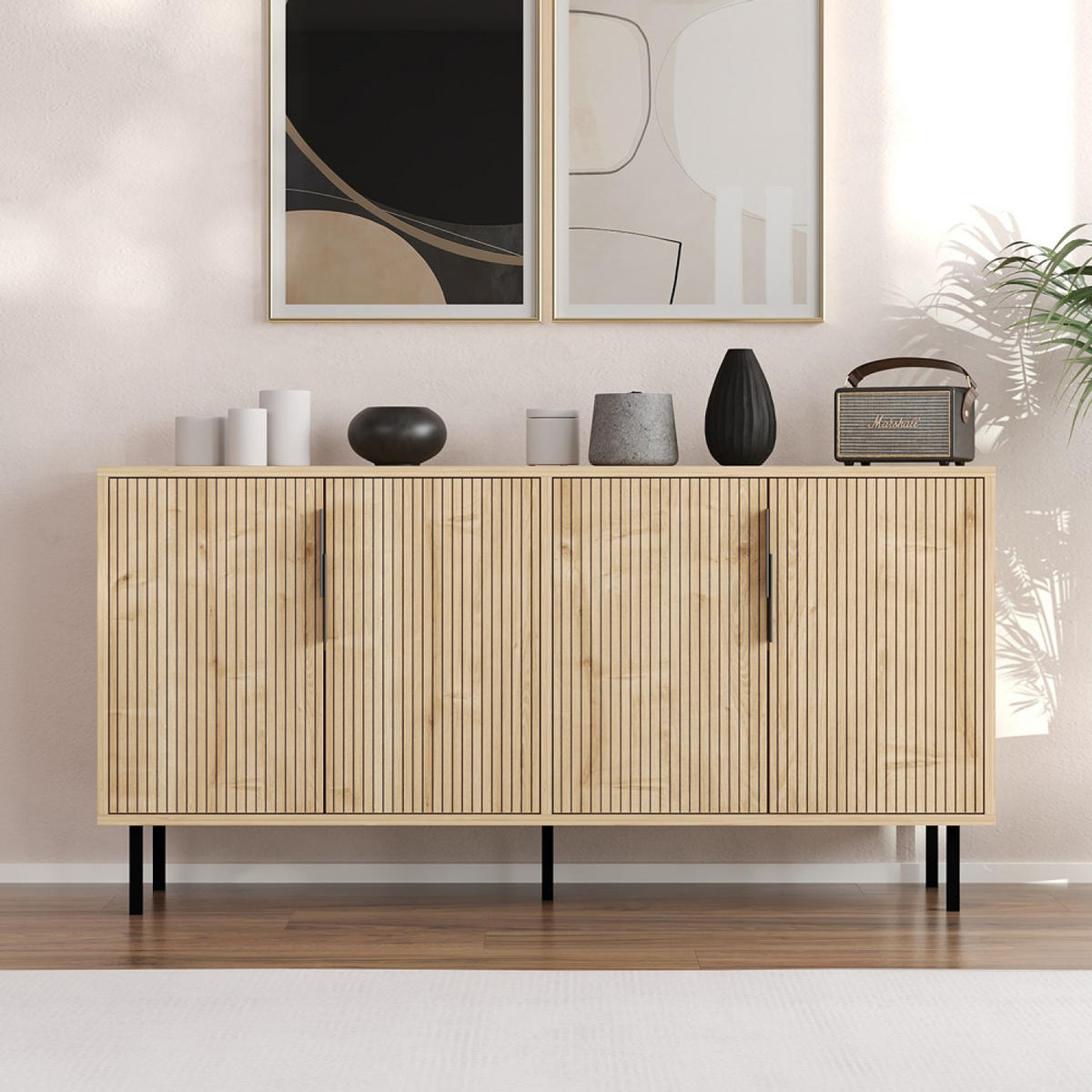 SIDEBOARD Ciaro Holz Länge 150 cm - Braun, Holzwerkstoff (150/36/75cm) - Concept Usine