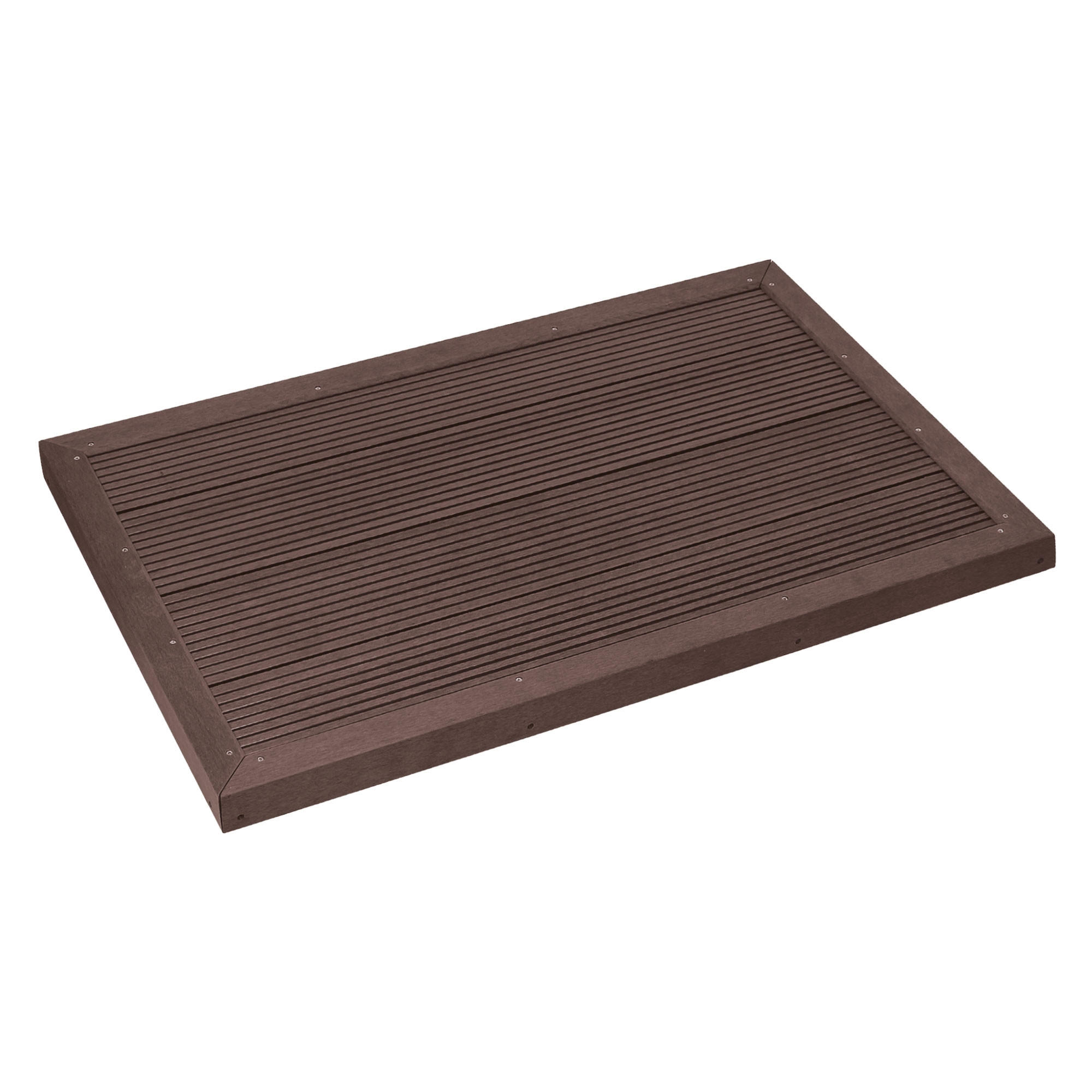ML-DESIGN WPC PODLAŽNÍ PRVEK pro solární sprchu, hnědý, 101x63x5,5 cm, protiskluzový