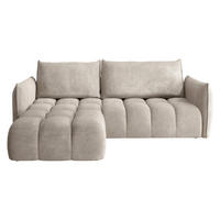 ECKSOFA Marsala, Seite: Links - Beige/Schwarz, Holz/Kunststoff (245/167cm) - MIRJAN24