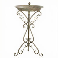 VOGELBAD Metall Grün - Grün, Metall (42/75/48cm) - Outsunny