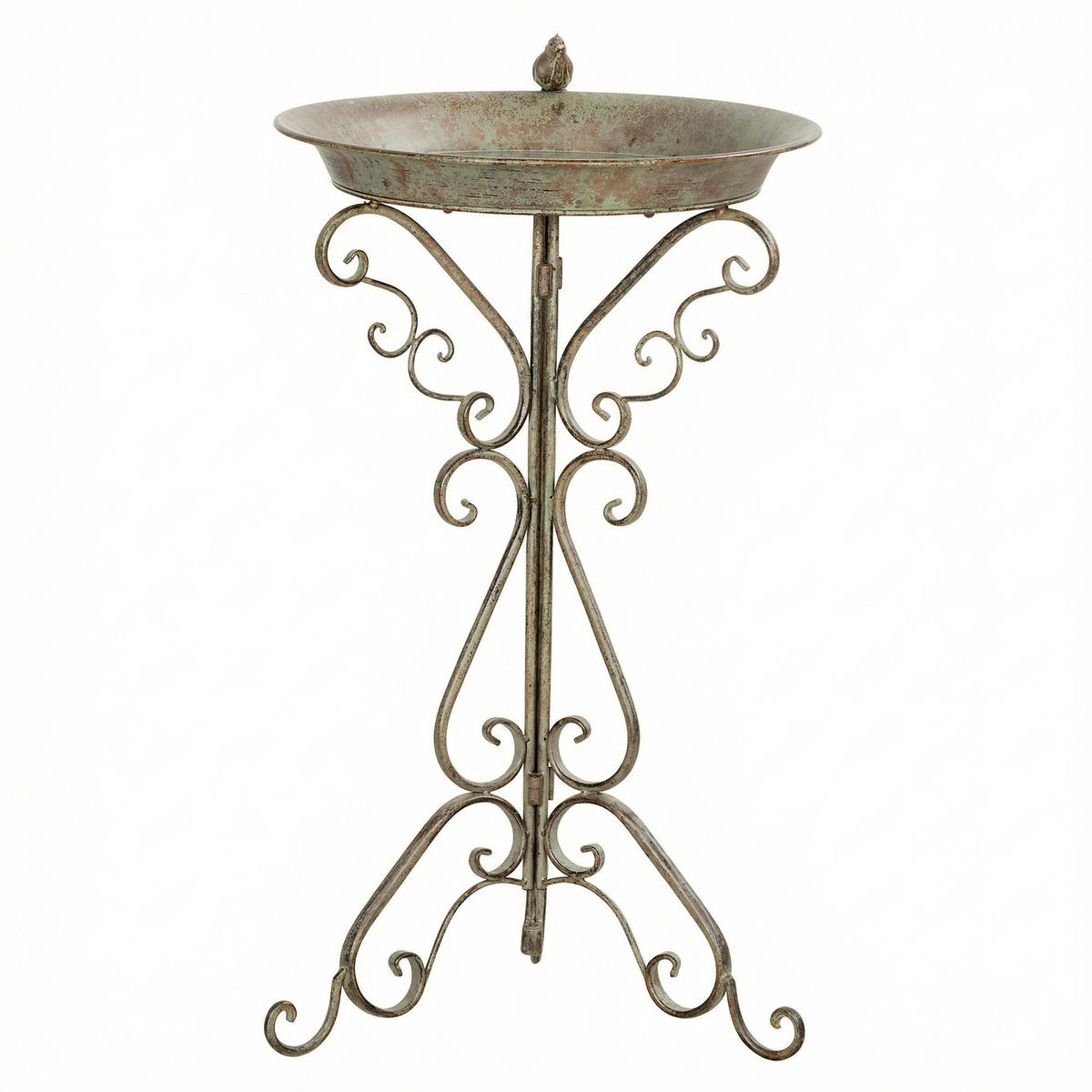 VOGELBAD Metall Grün - Grün, Metall (42/75/48cm) - Outsunny