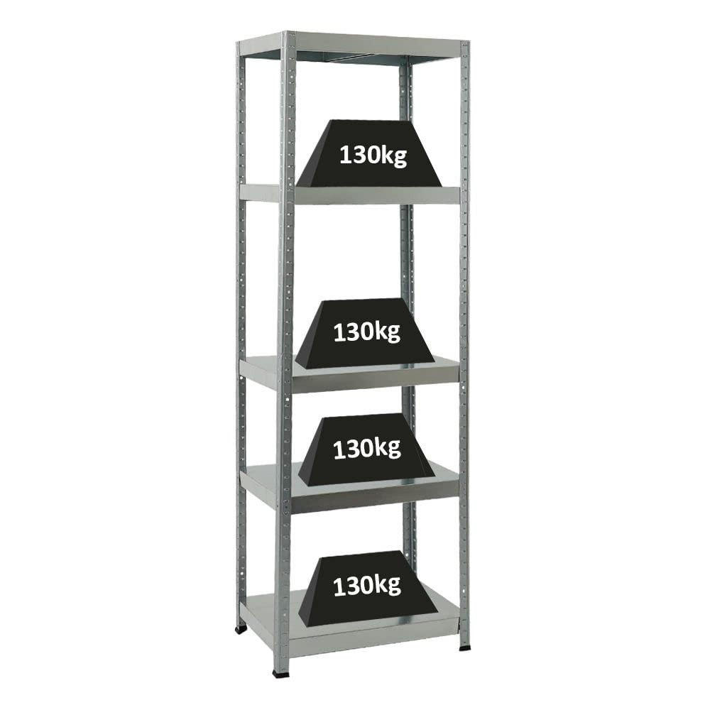 Proregal Schwerlastregal Silber 60x180x40 cm