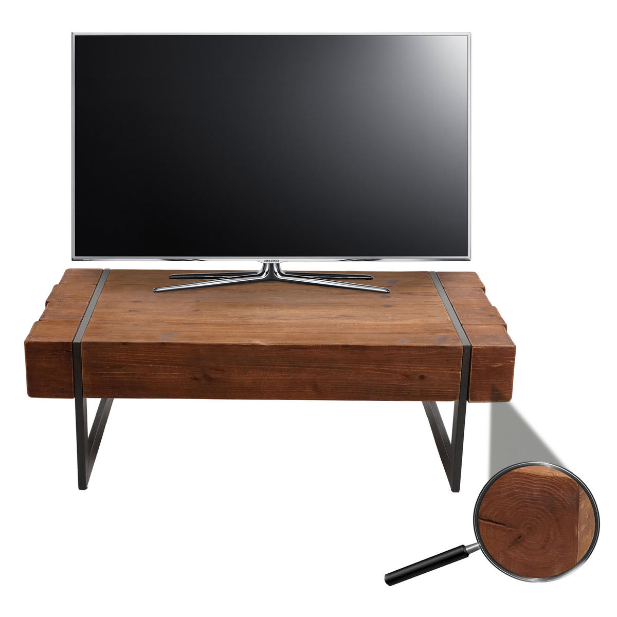 TV-RACK Braun - Braun, Holz (120/40/60cm) - MCW