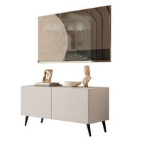 TV-LOWBOARD COLGANTE 100 cm Kaschmir auf Schwarz Beinen - Kaschmir/Schwarz, Holzwerkstoff/Metall (100/49/40cm) - Lookway