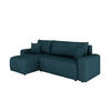 ECKSOFA Nolani mit Schlaffunktion & Bettkasten – Modern & Bequem - Türkis, Kunststoff (248/145cm) - Panda Möbel