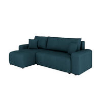ECKSOFA Nolani mit Schlaffunktion & Bettkasten – Modern & Bequem - Türkis, Kunststoff (248/145cm) - Panda Möbel