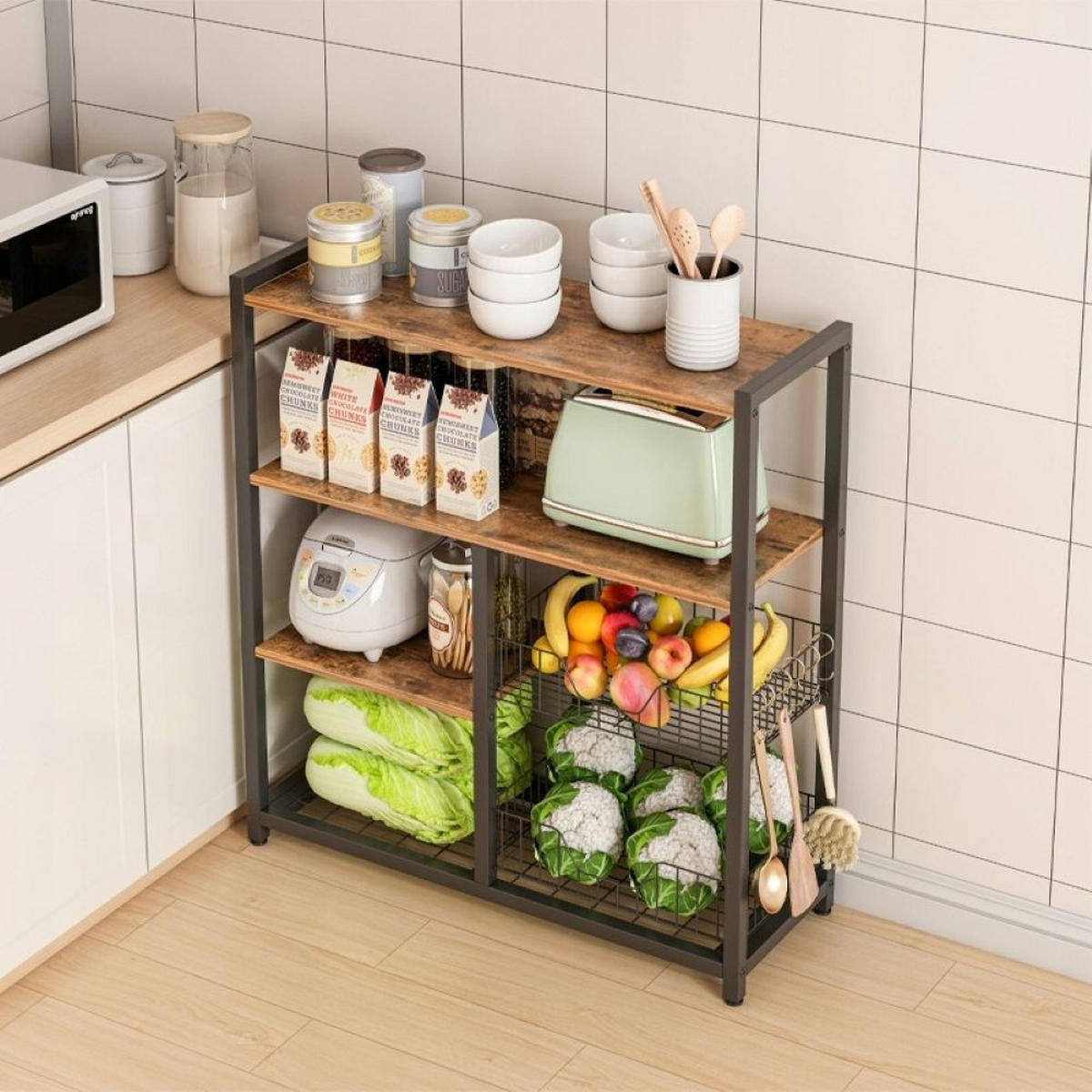 KÜCHENSCHRANK, braun 80/35/95 cm - Braun, Holzwerkstoff (80/95/35cm)