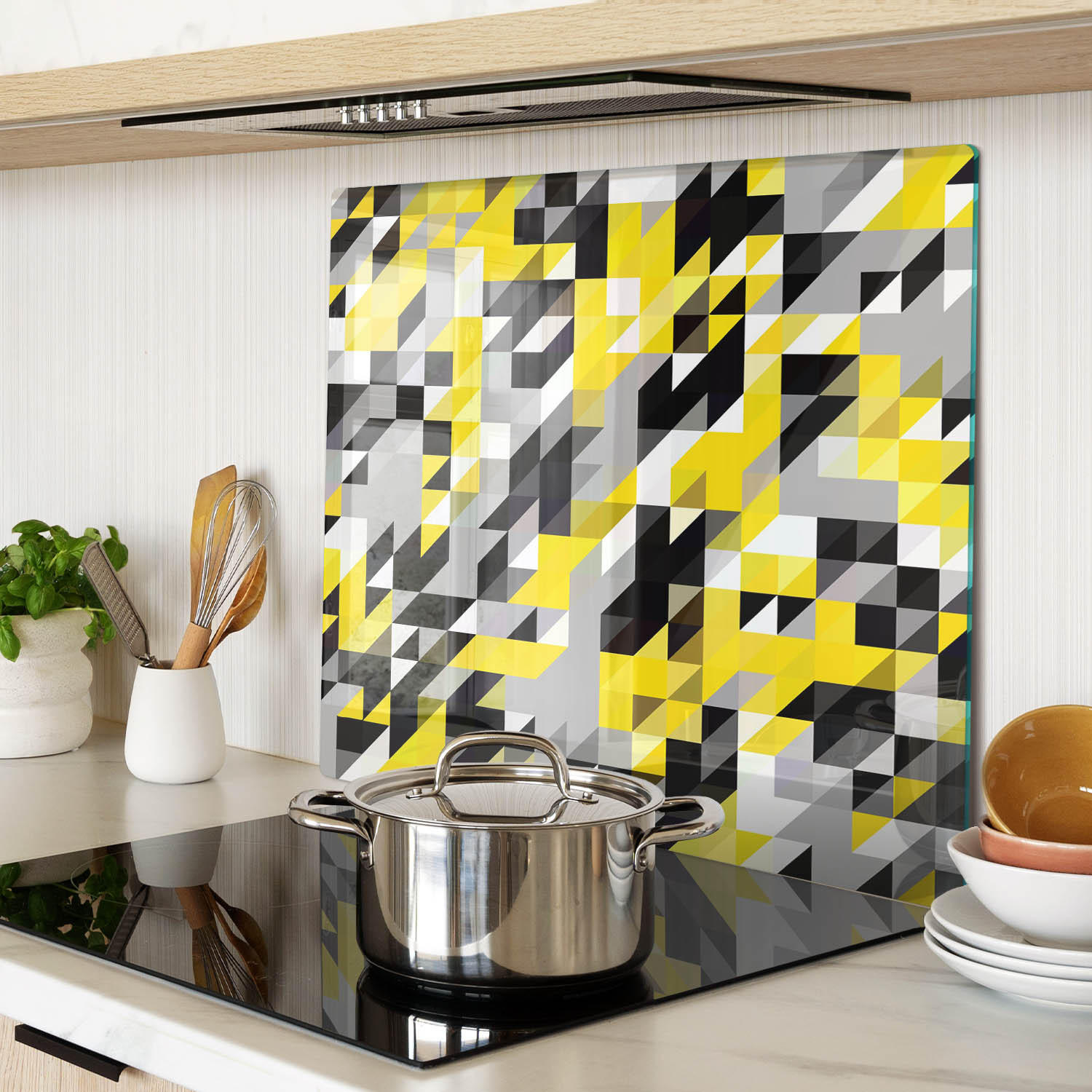 GLASPLATTE 60x52 cm Geometrische Figuren - Multicolor, Glas (60/0.4/52cm) - TULUP