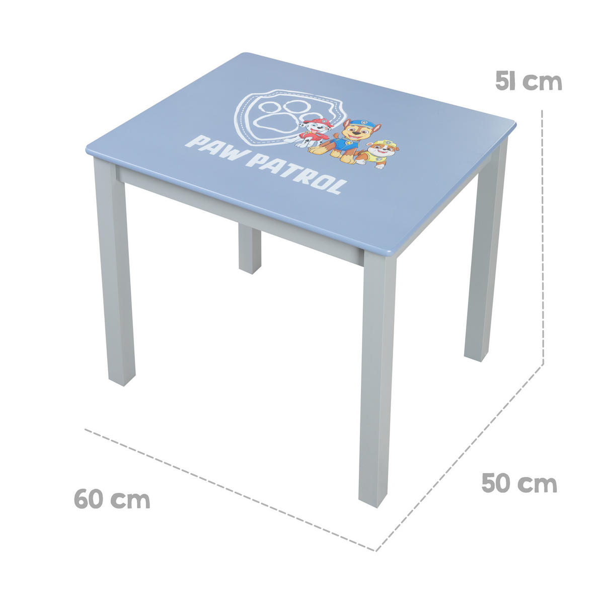 KINDERSITZGRUPPE Paw Patrol - Blau, Holzwerkstoff (50/51/60cm) - Roba