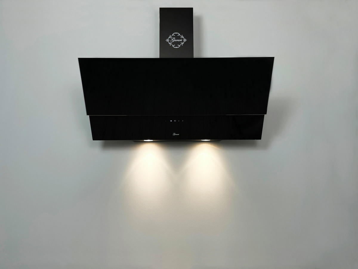 DUNSTABZUGSHAUBE GCH D 268 BL 8 Prime + Umluftset, 80 cm Schwarz Glas - Schwarz, Glas/Metall (80/36/37cm) - Gurari