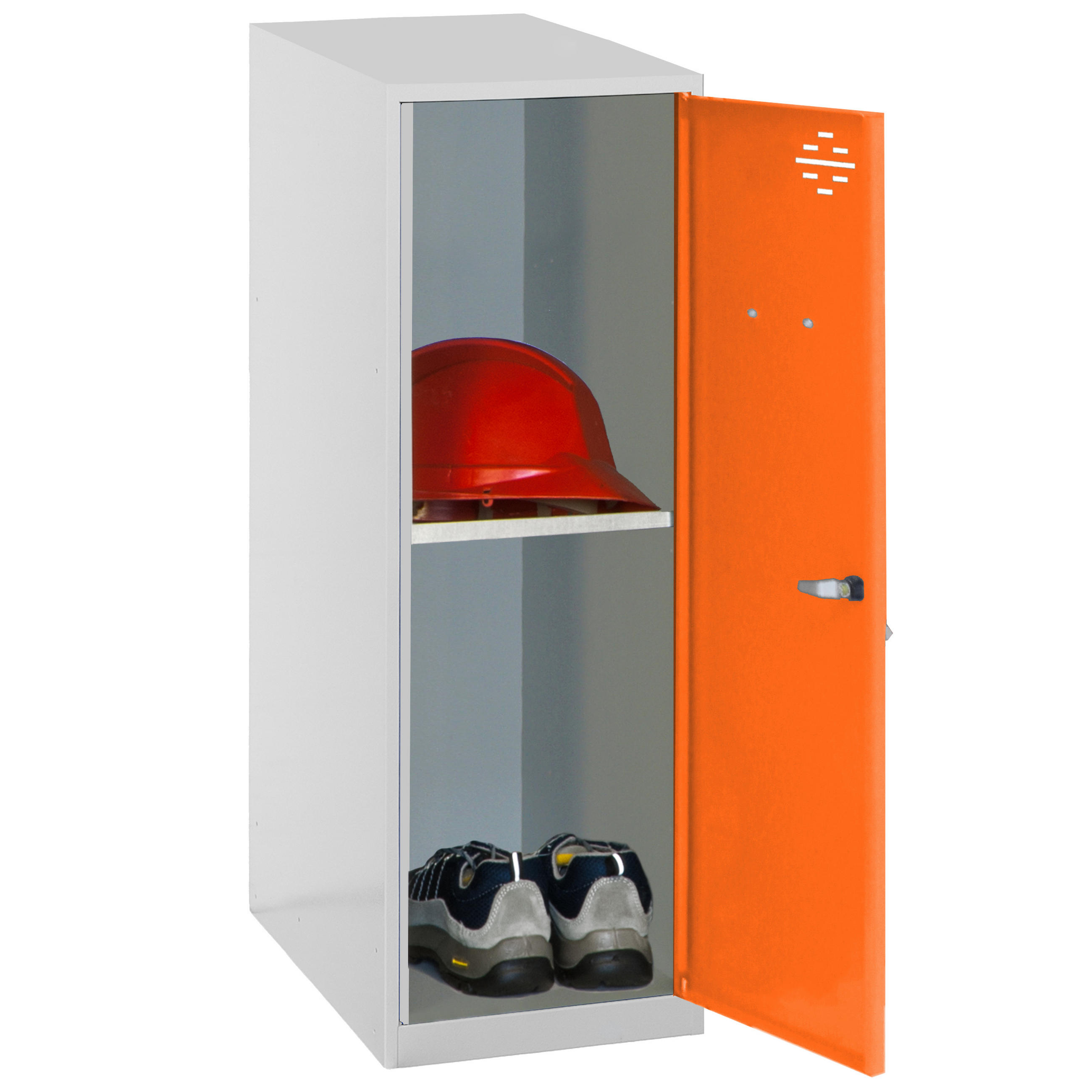 SCHLIESSFACHSCHRANK Amego HxBxT 91,5x30x50 cm 1x Fachboden Ohne Standfüße Orange-Grau - Orange, Metall (30/91.5/50cm) - PROREGAL