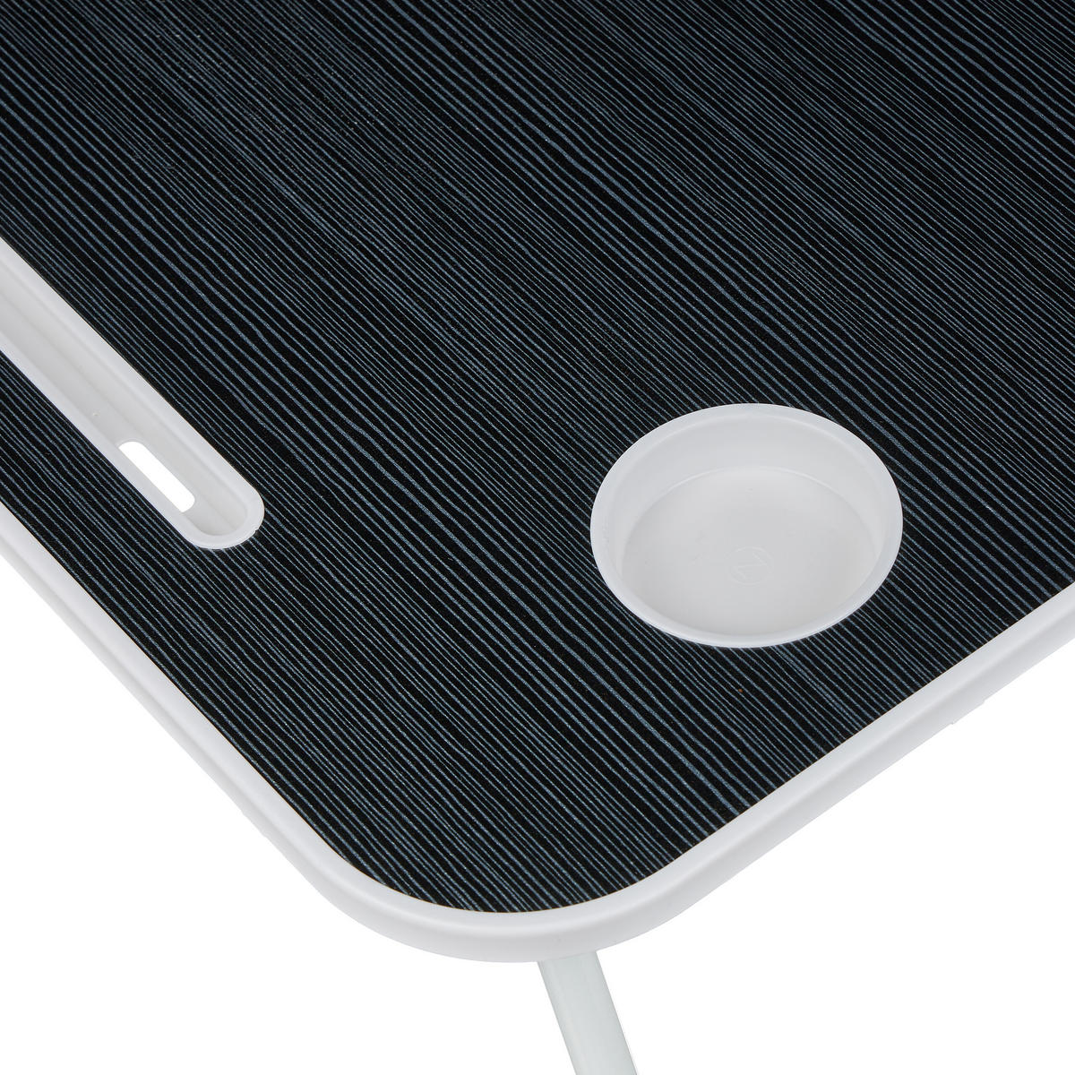 LAPTOPTISCH - Schwarz, Kunststoff/Metall (40/63/26cm) - Relaxdays