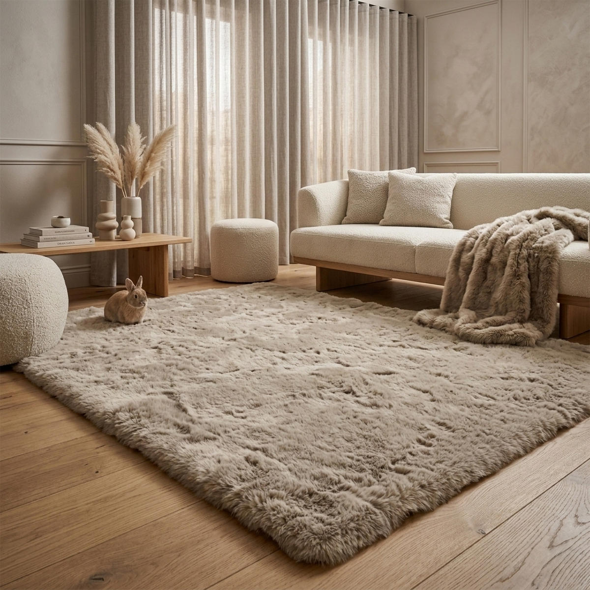 FELLTEPPICH HEAVEN SUPER SOFT 240/340 cm Helltaupe - Hellbraun, Textil (240/340cm) - Consilio Concept
