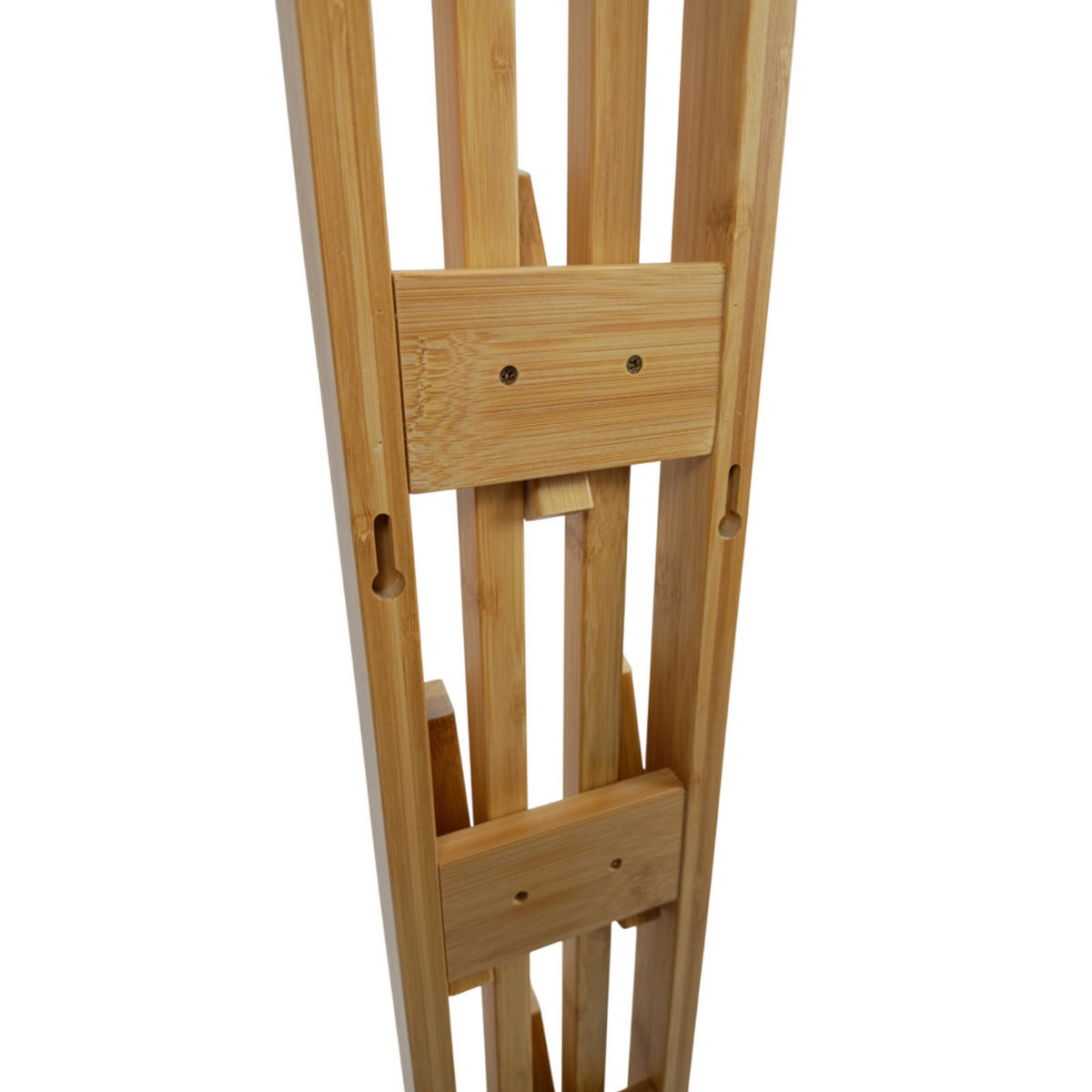 WANDGARDEROBE Bambus Naturfarben 6 Haken 100×14×3,5 cm - Naturfarben, Holzwerkstoff (14/100/3.5cm) - Begryf