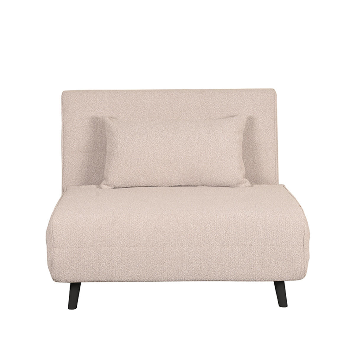SCHLAFSOFA Einzelbett Beige 90/101/81 cm - Beige/Schwarz, Textil (101/81/90cm) - LABEL51