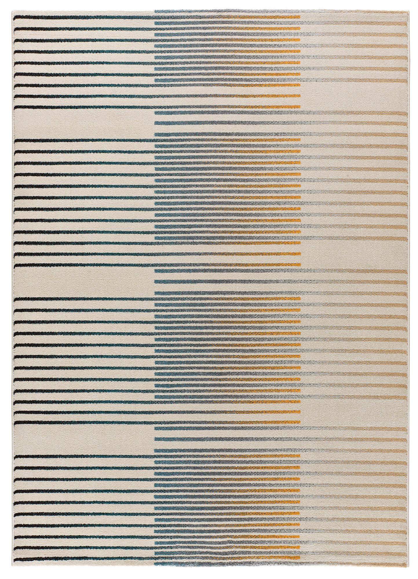 WEBTEPPICH Beige Debbi 140/200 cm - Blau/Beige, Naturmaterialien/Textil (140/200cm) - Atticgo