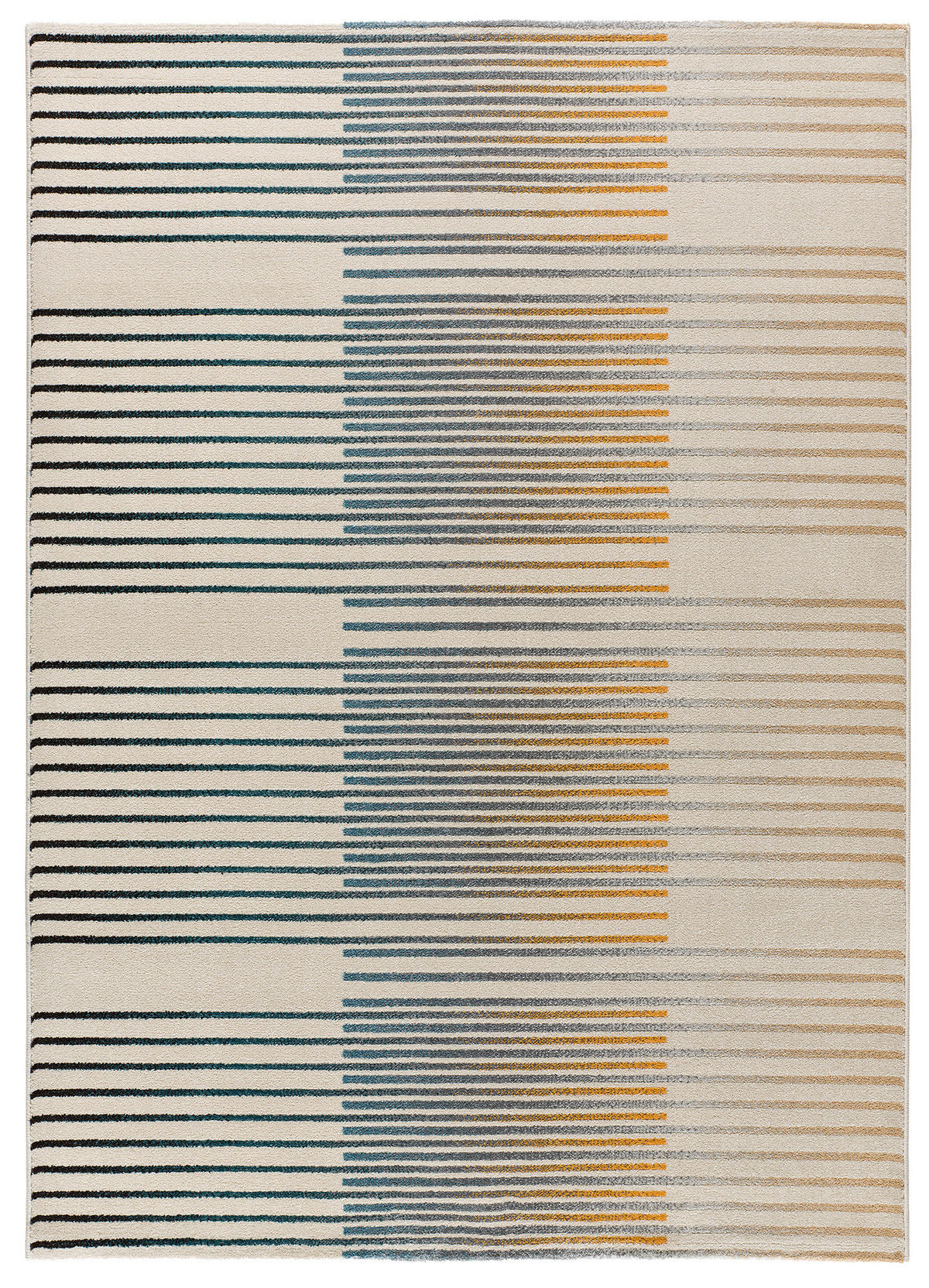 WEBTEPPICH Beige Debbi 140/200 cm - Blau/Beige, Naturmaterialien/Textil (140/200cm) - Atticgo