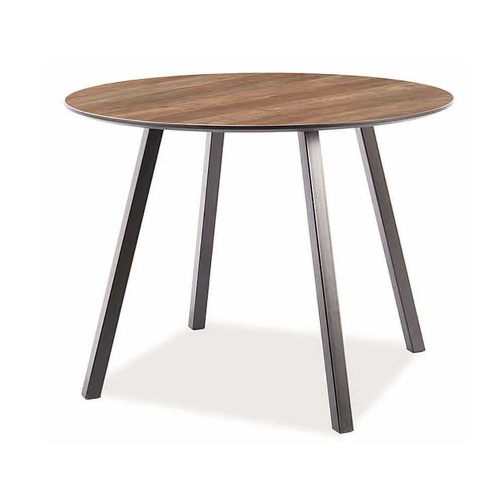 ESSTISCH Oakland Nussbaum / schwarz 100 / 100 / 75cm - Nussbaumfarben/Schwarz, Holz/Holzwerkstoff (100/100/75cm) - Feldmann-Wohnen