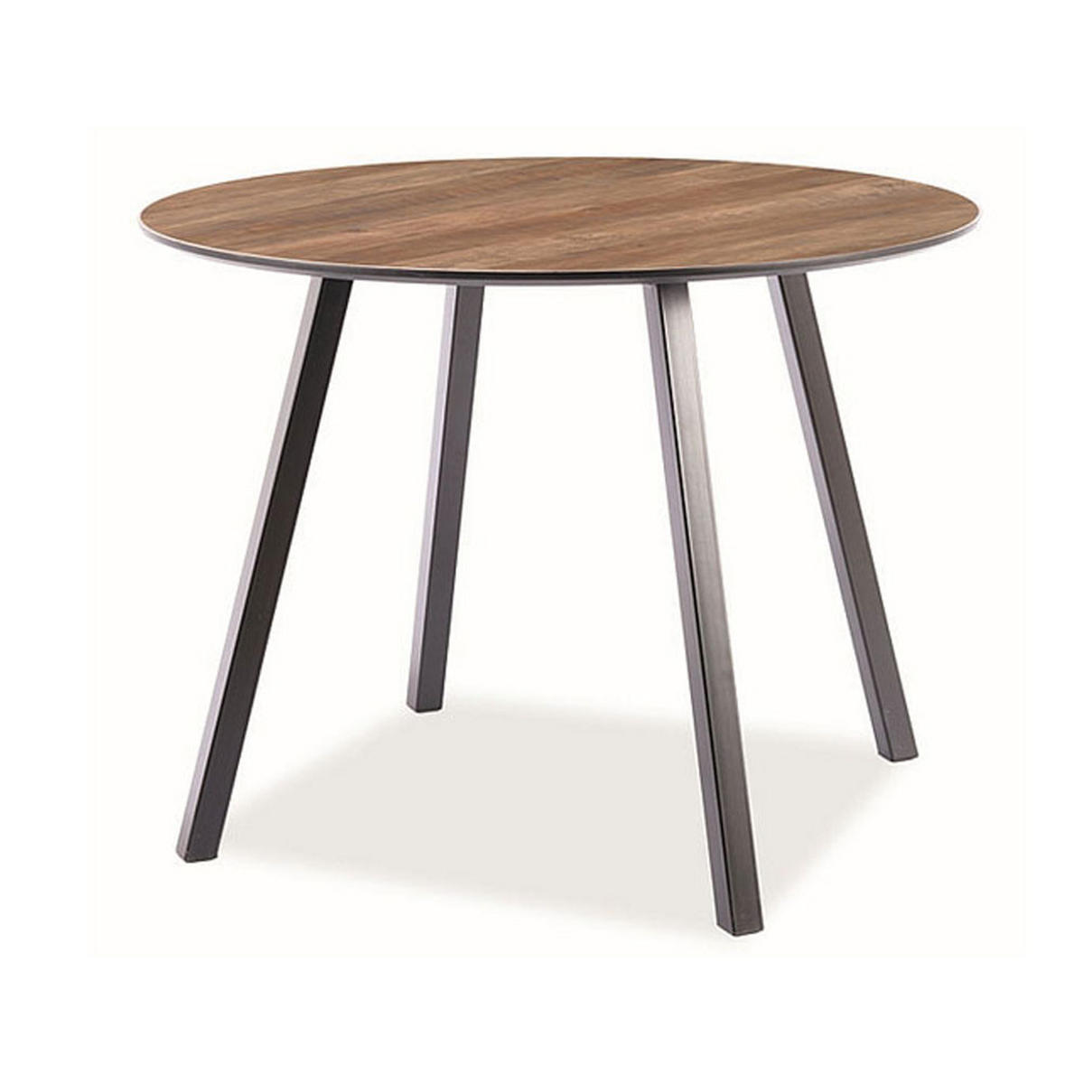 ESSTISCH Oakland Nussbaum / schwarz 100 / 100 / 75cm - Nussbaumfarben/Schwarz, Holz/Holzwerkstoff (100/100/75cm) - Feldmann-Wohnen